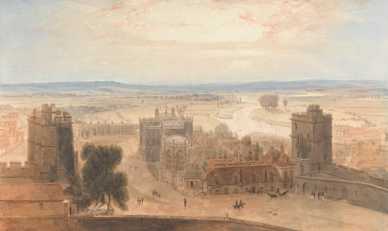 Utsikt fra det runde tårnet, Windsor Castle av William Daniell