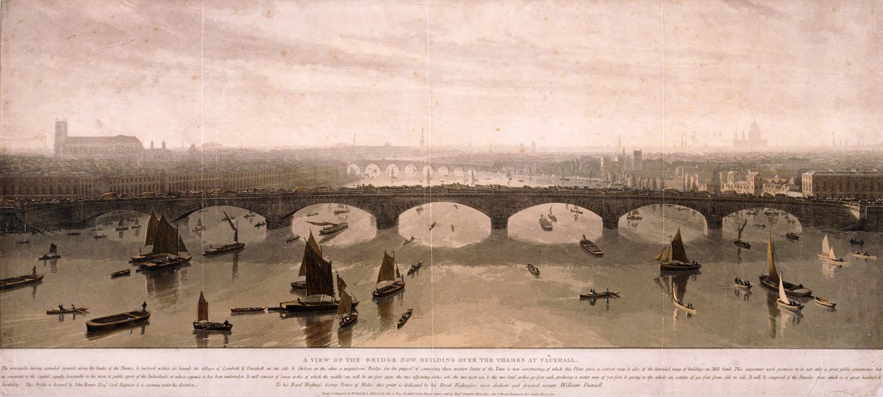 Utsikt over London fra sør, 1810 av William Daniell