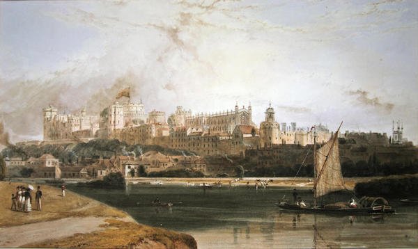 Windsor Castle (akvarell på papir) av William Daniell