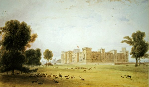 Windsor Castle (akvarell på papir) av William Daniell