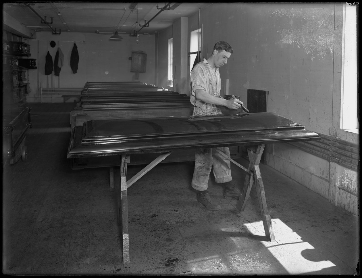 Flytende toppene av treskrin, Oneida, New York, 3. april 1916 av William Davis Hassler