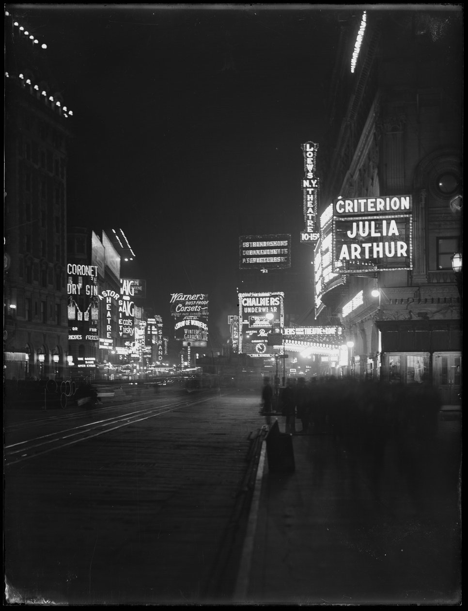 Lysskilt på Times Square, New York City, 1917 av William Davis Hassler