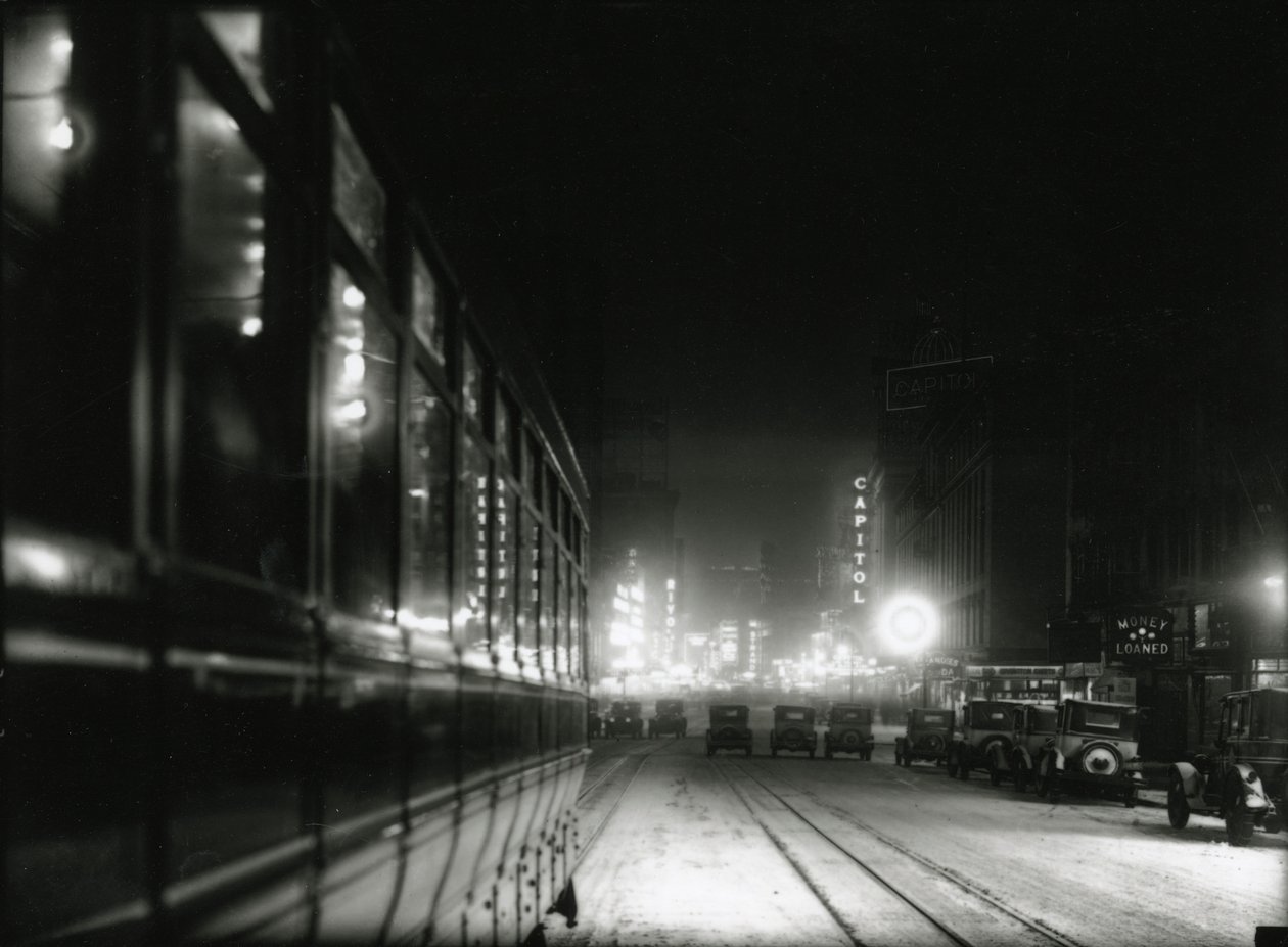 Night View nær Times Square, ca. 1919-20 av William Davis Hassler