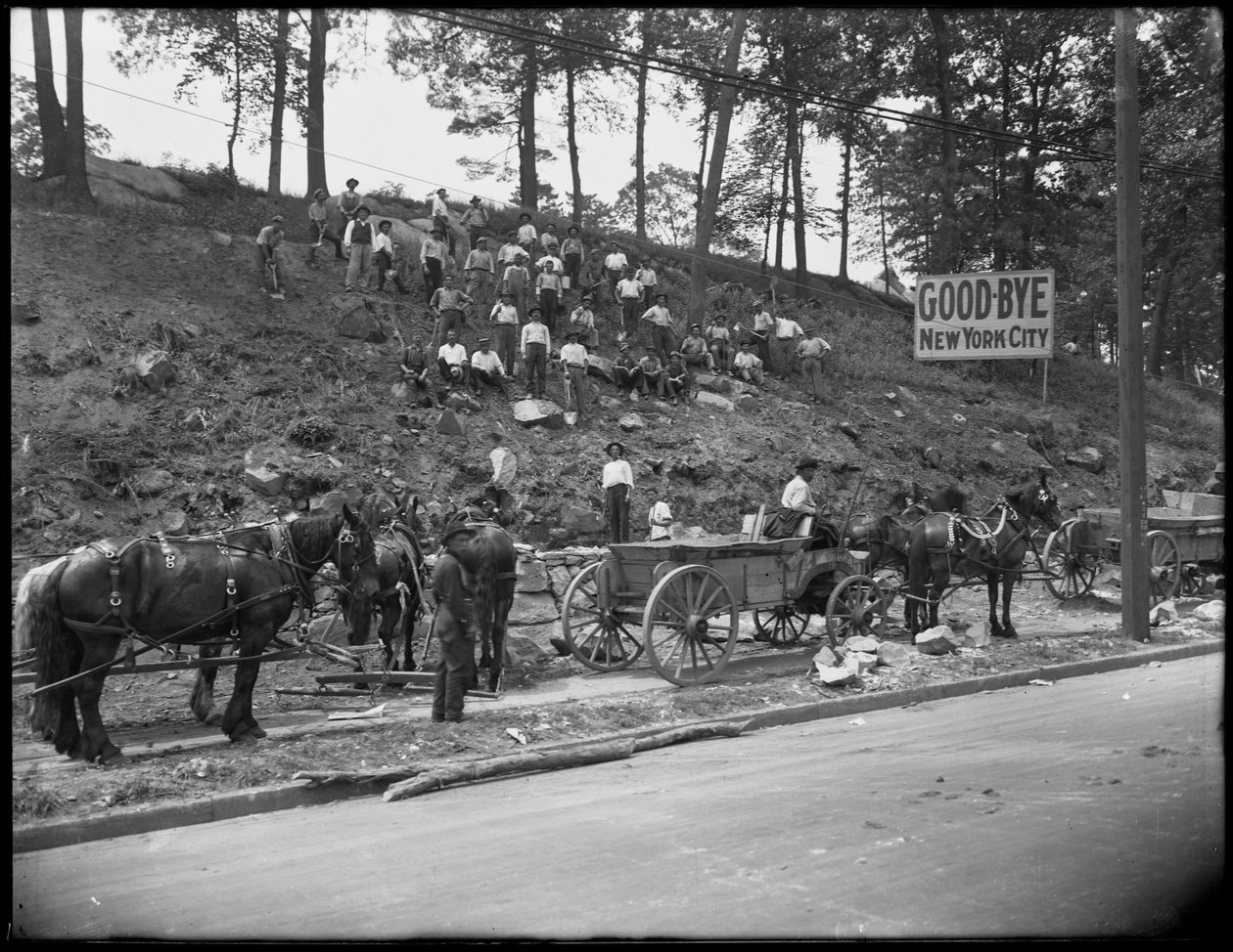 Den nordlige grensen til New York City ved Broadway ved 263rd Street, Bronx, ser nordover, 8. juni 1914 av William Davis Hassler