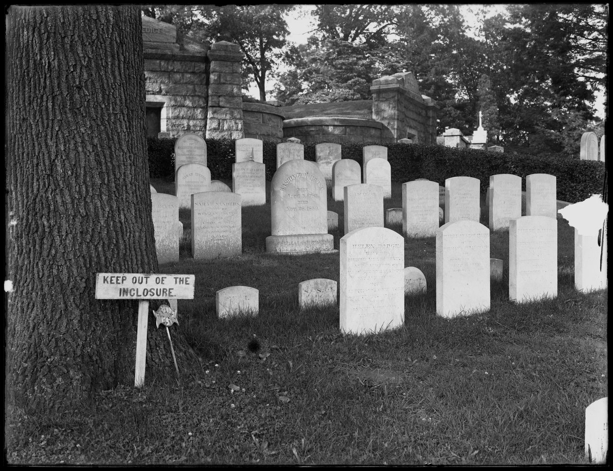 Graven til Washington Irving, Sleepy Hollow Cemetery, Tarrytown, N.Y., 8. juli 1914 av William Davis Hassler