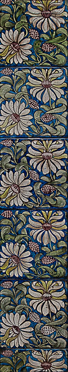 Honeysuckle Flise Panel av William de Morgan