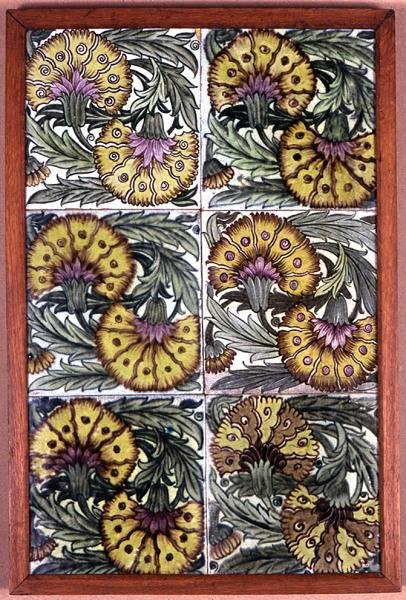 Panel av fliser av William de Morgan