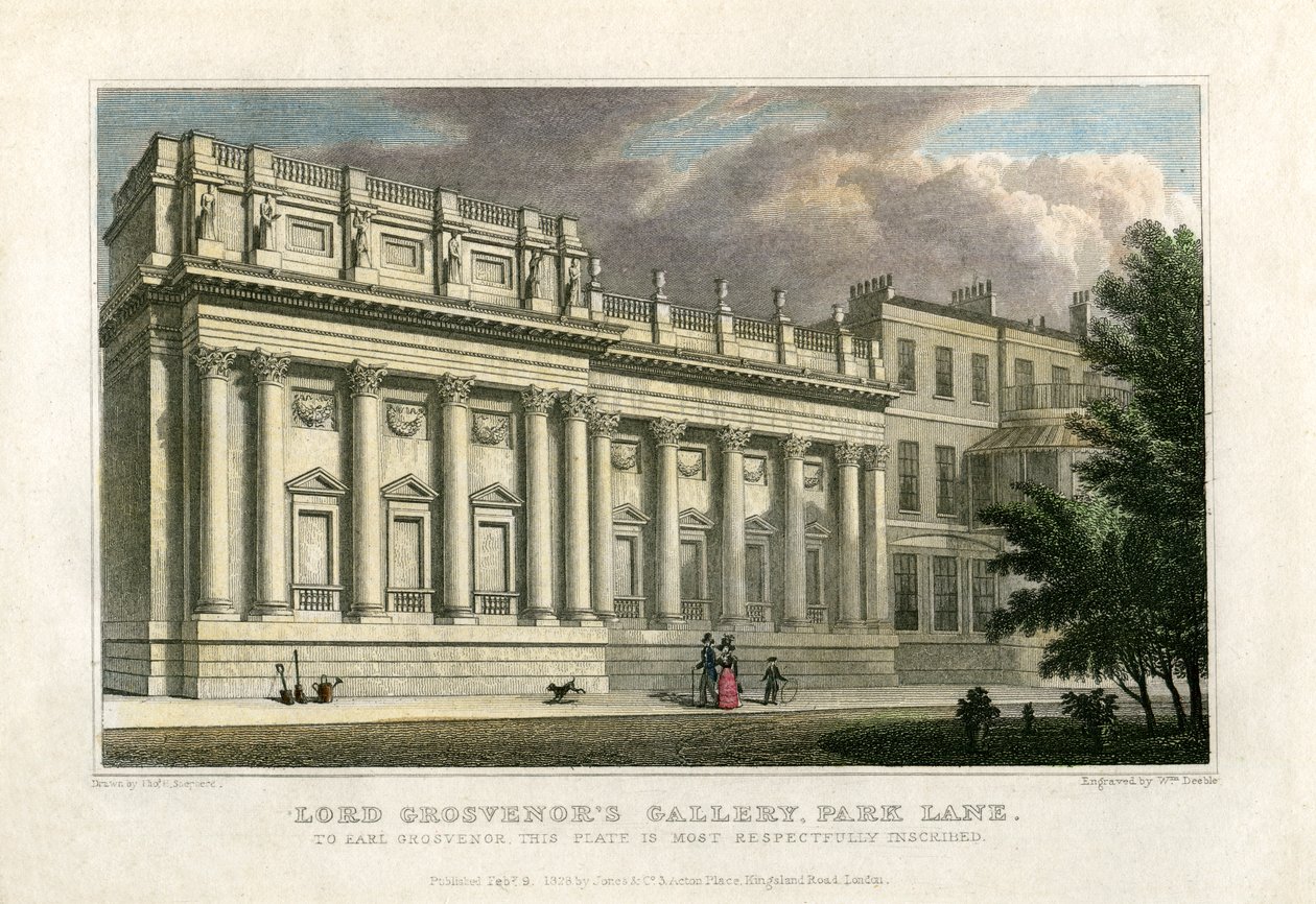 Lord Grosvenors Gallery, Park Lane, London, 1828 av William Deeble
