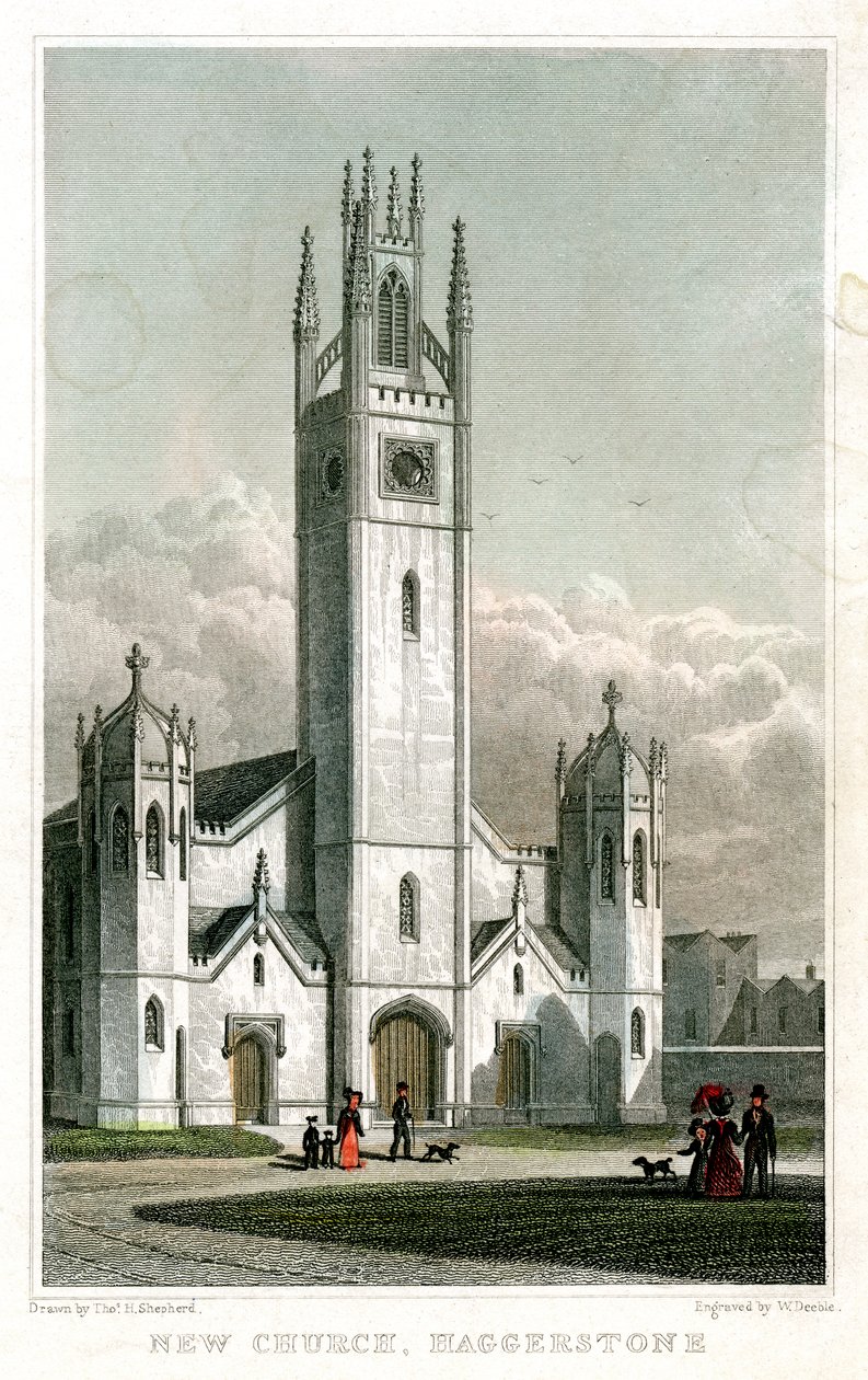 New Church, Haggerston, Hackney, London, 1827. av William Deeble