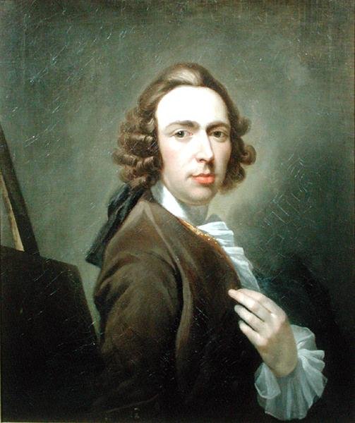 Selvportrett, ca. 1750 (olje på lerret) av William Delacour