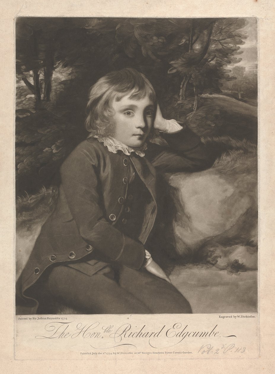 Ærede Richard Lord Edgcumbe, 1. baron Edgcumbe av William Dickinson