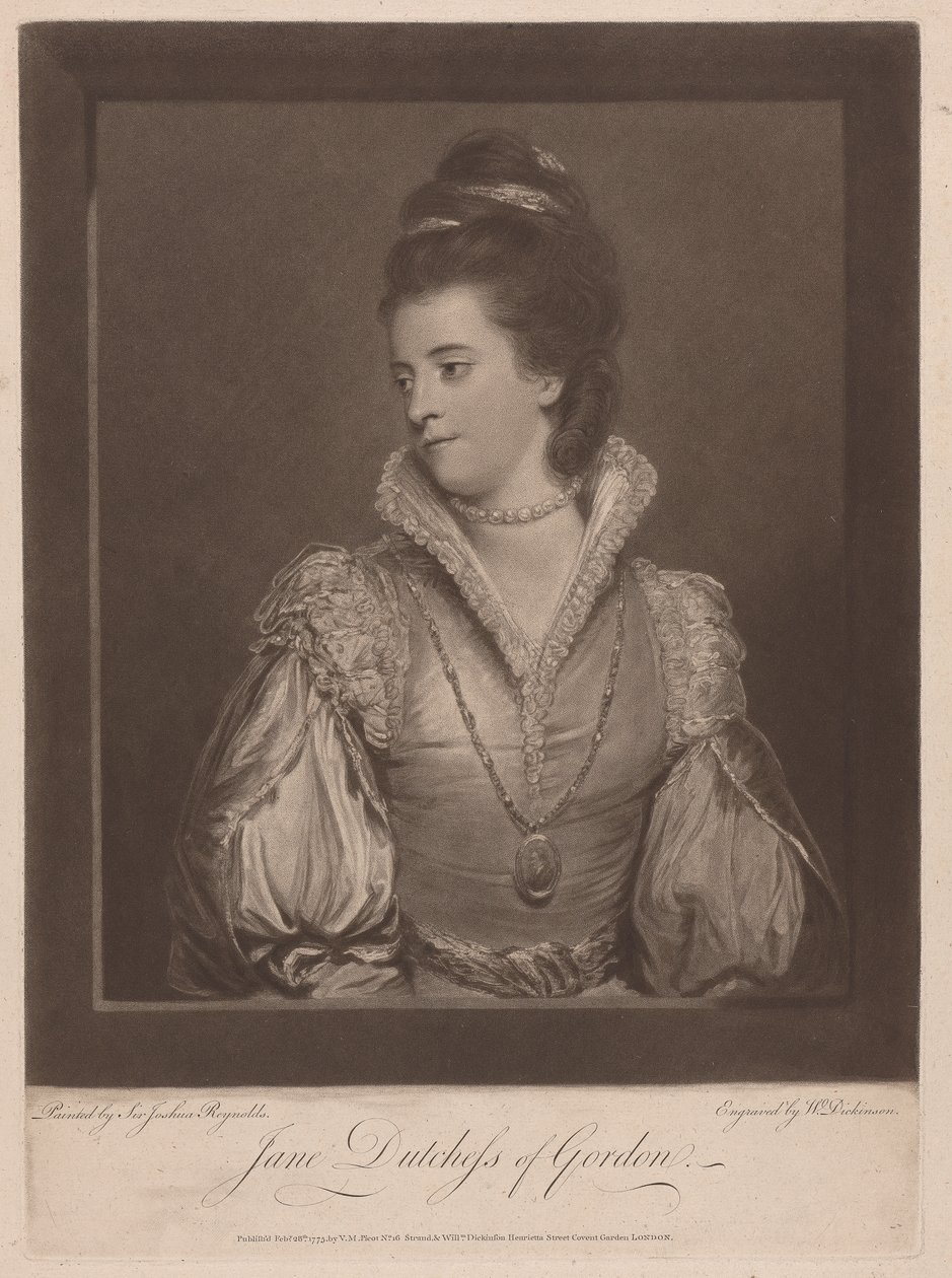 Jane hertuginne av Gordon av William Dickinson