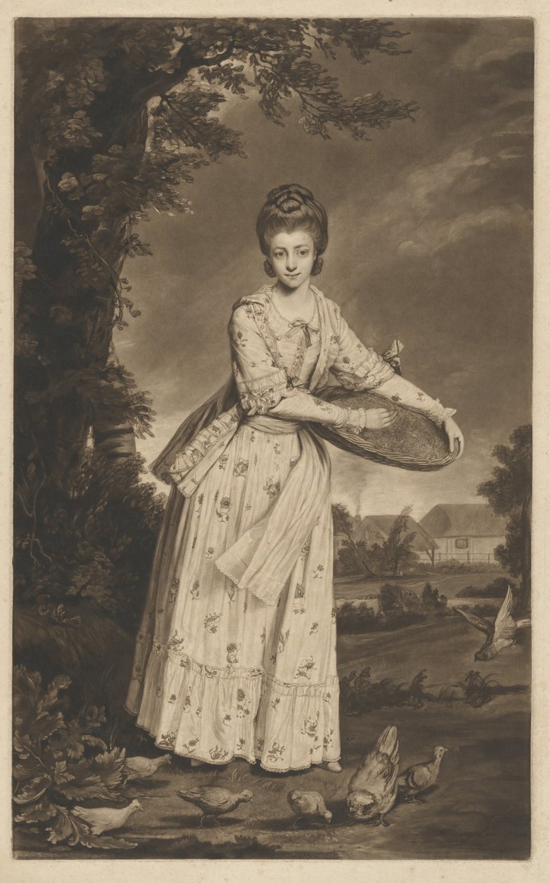 Fru Pelham av William Dickinson after Sir Joshua Reynolds