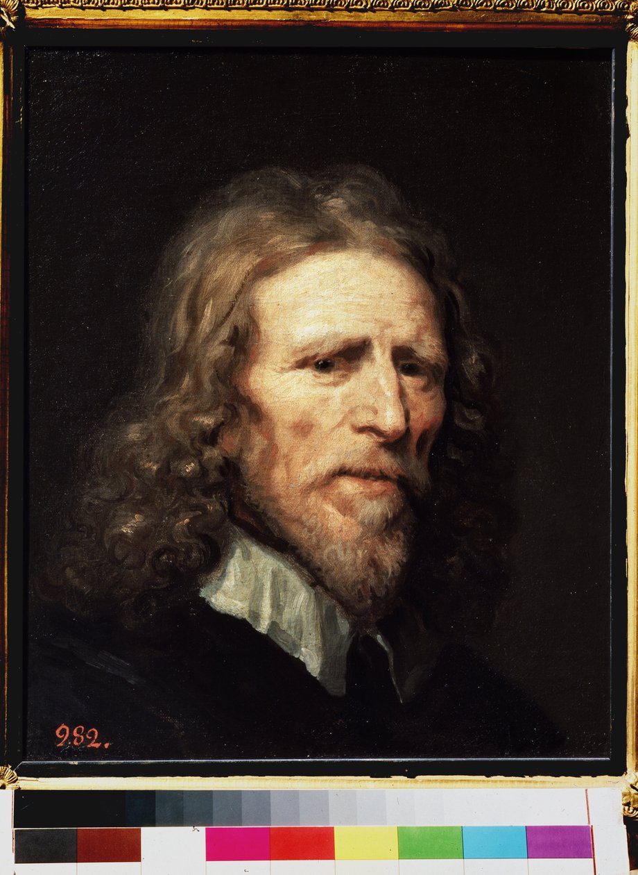 ""Portrett av Abraham van der Doort (ca. 1575/1580 -1640), nederlandsk kunstner"" Maleri av William Dobson (ca. 1610-1646) før 1640 Dim. 45x38 cm St. petersburg, eremitasmuseet av William Dobson