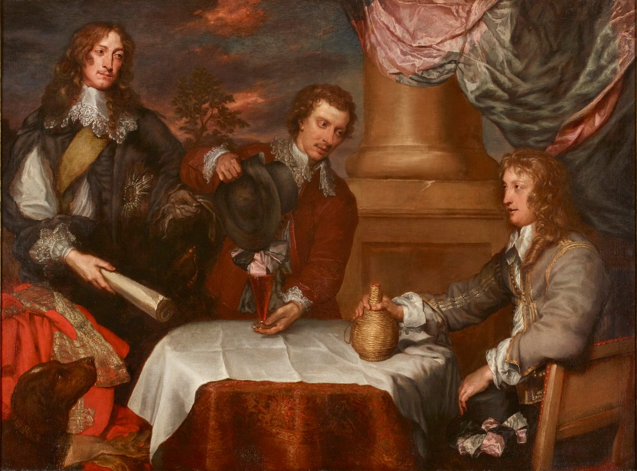 Portrett av prins Rupert, oberst William Legge og oberst John Russell, 1645-1646 av William Dobson