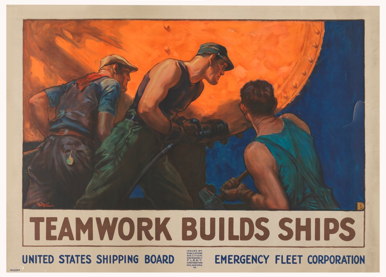 Teamarbeid bygger skip av William Dodge Stevens