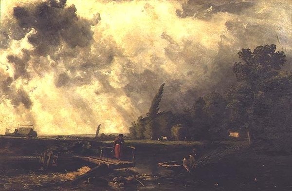 Scene on the Banks of the Medway - A Stormy Day av William Edward Dighton