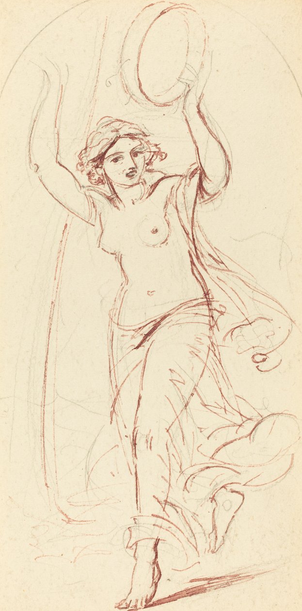 Dansende kvinne med tamburin av William Edward Frost