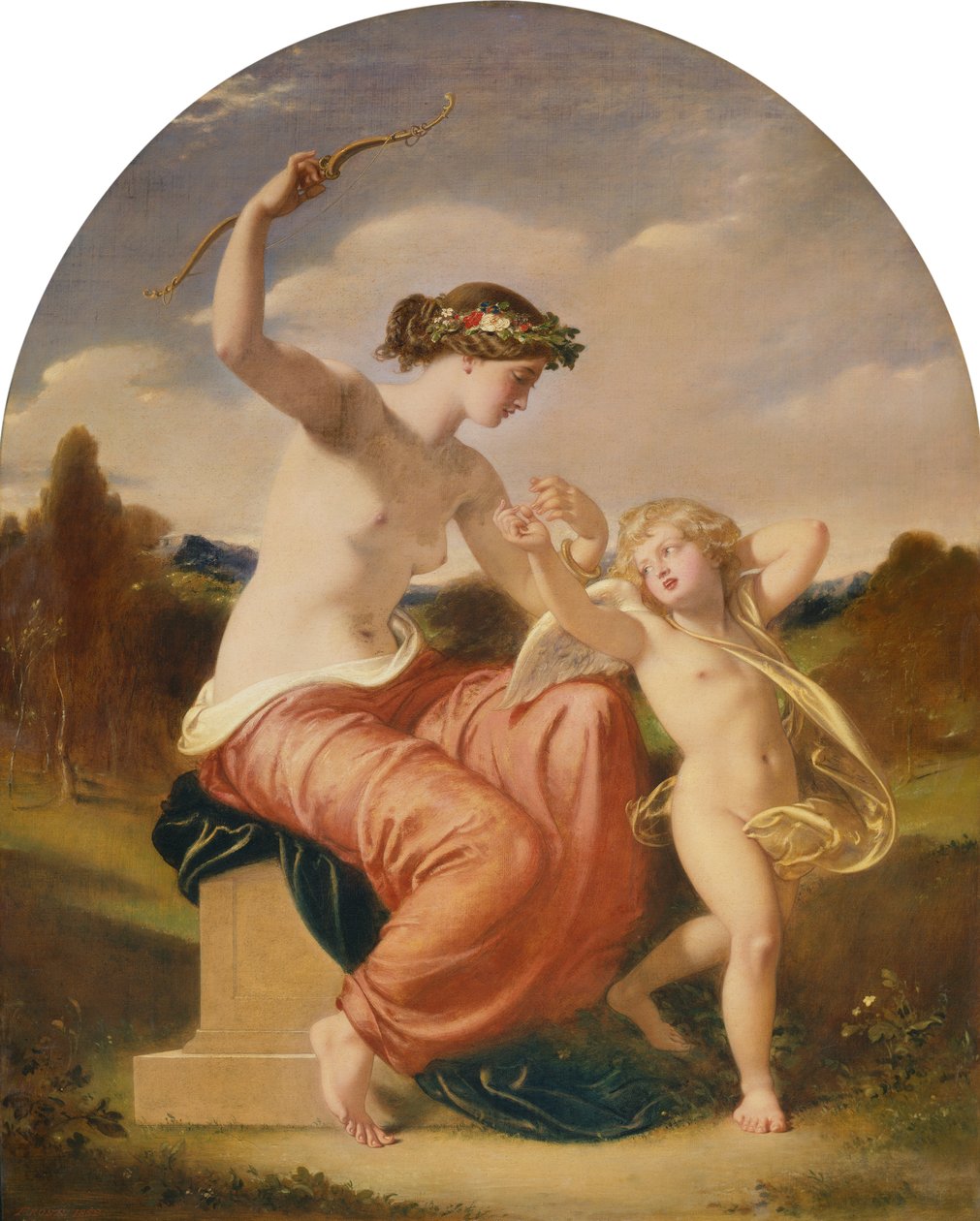 Venus avvæpner Amor av William Edward Frost