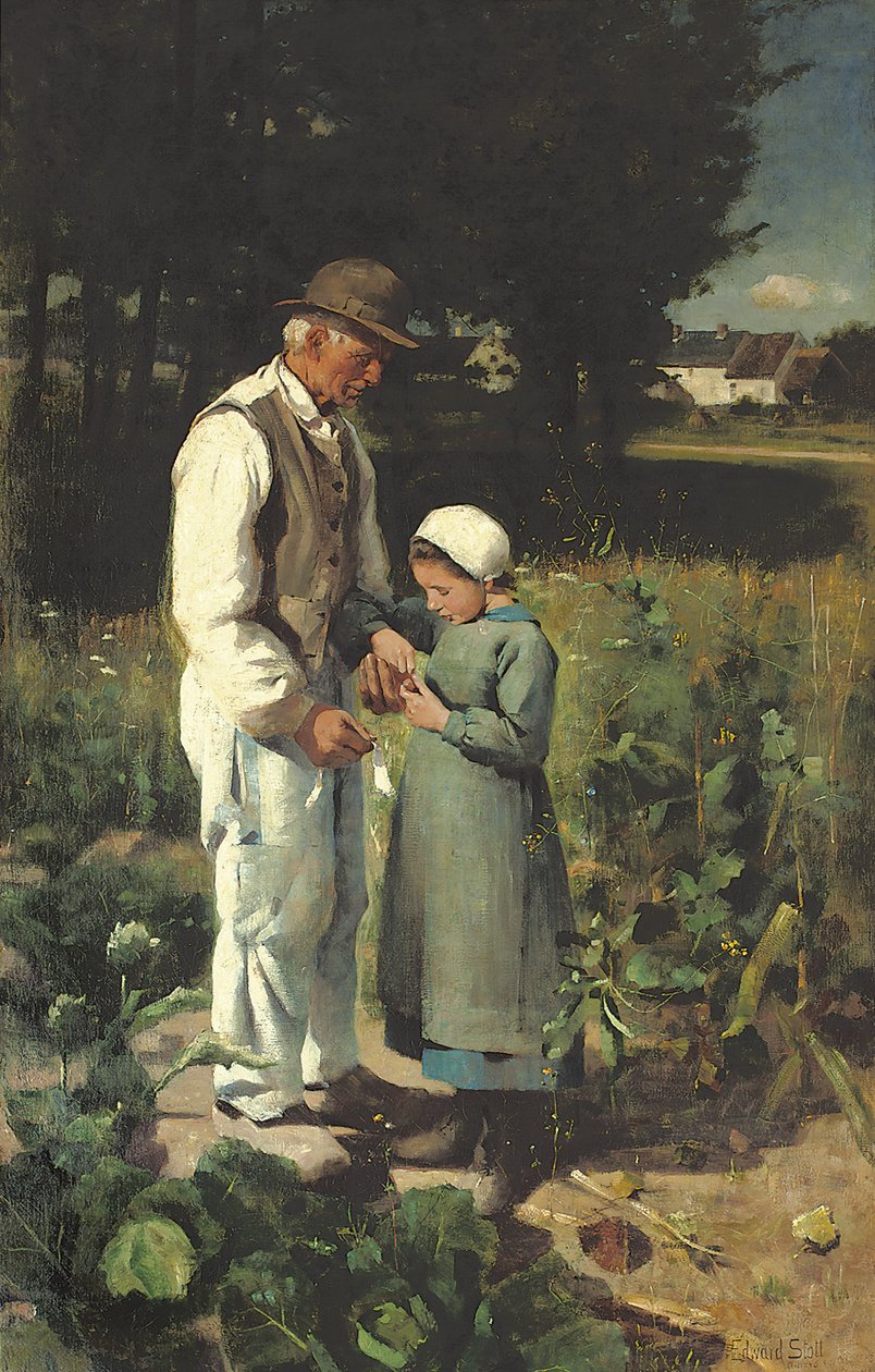 På markene, Auvers sur Oise, 1882 av William Edward Stott
