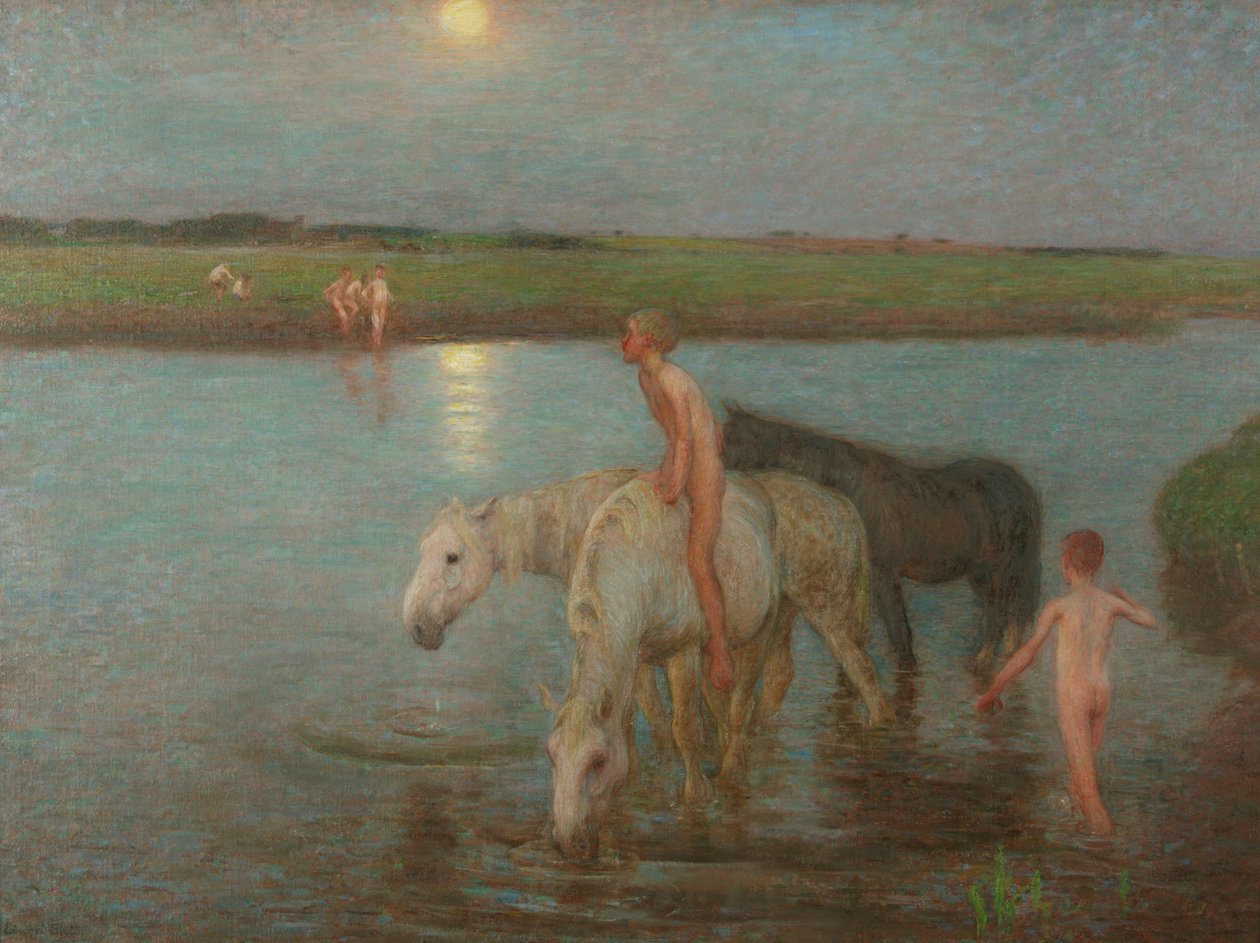 Elvebredden av William Edward Stott