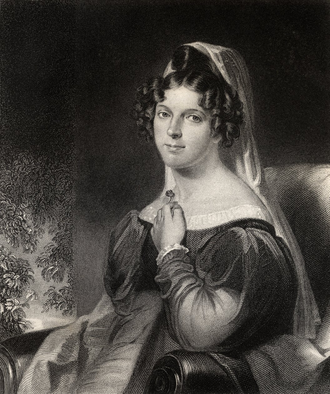 Felicia Dorothea Hemans, gravert av W.Holl, fra 
