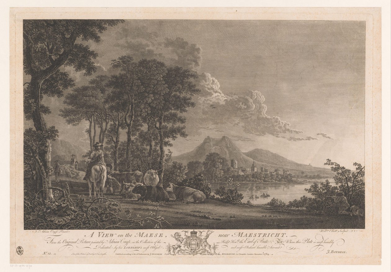 Utsikt over Maas nær Maastricht En utsikt over Maese, nær Maestricht (tittel på objekt) Hovedmalerier av England (serietittel) The Most Capital Paintings in England (serietittel) av William Elliot