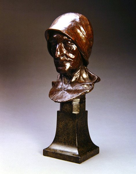 En gammel kvinne, ca. 1890 (kobber og bronse) av William Ernest Reynolds Stephens