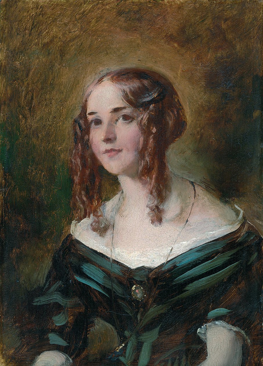 Jente i en grønn kjole av William Etty