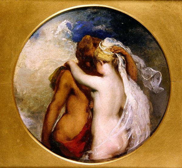 Nymfe og Satyr (olje på panel) (se også 352441) av William Etty