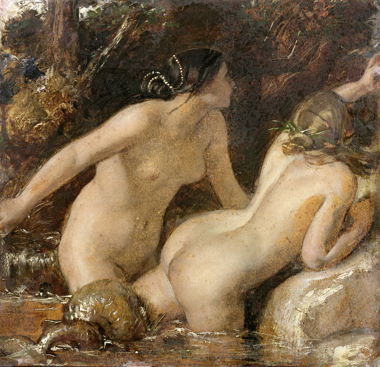 Nymfer med et havmonster (olje på papir) av William Etty