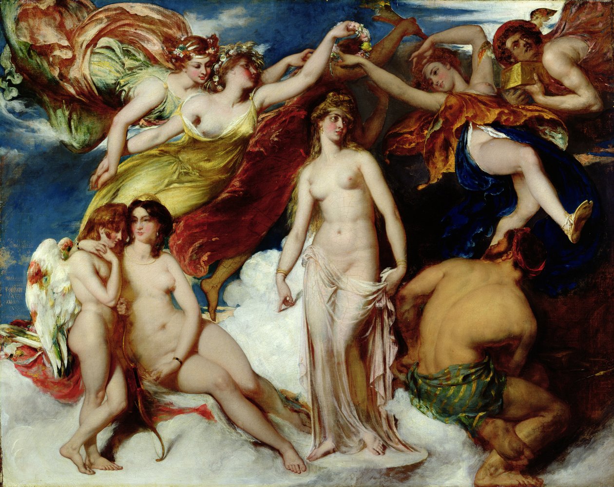 Pandora kronet av årstidene av William Etty