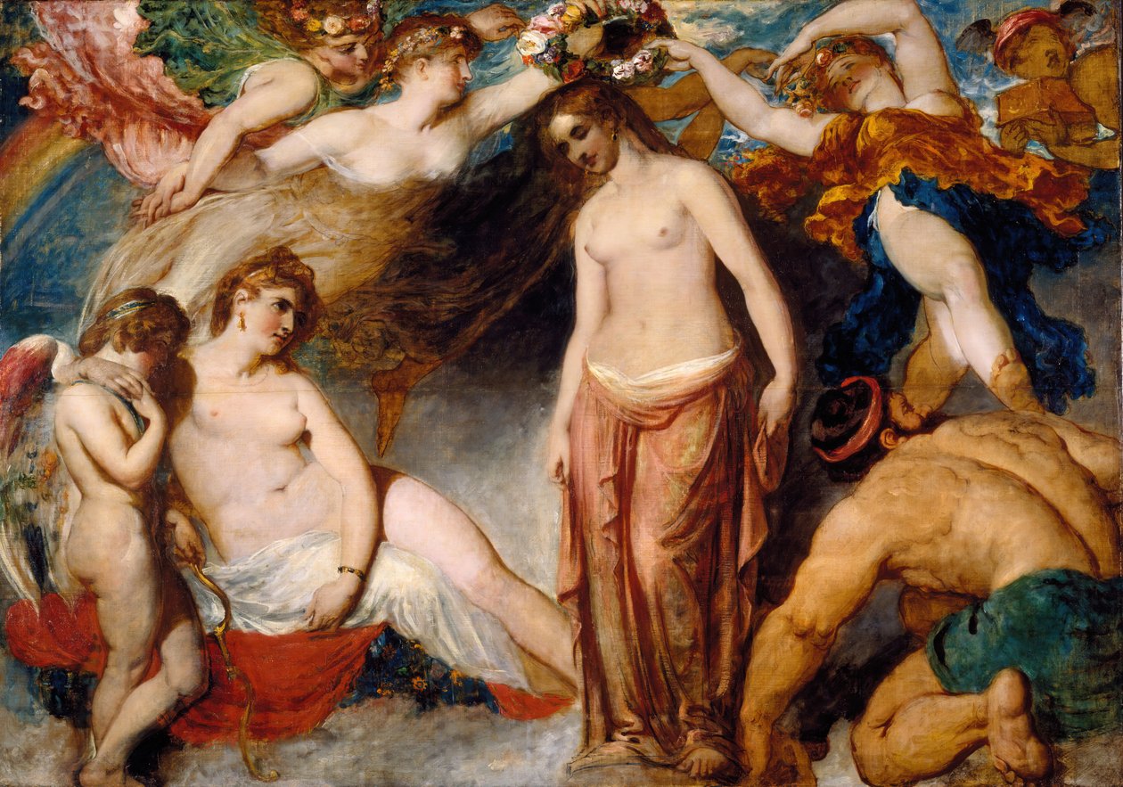Pandora kronet av årstidene, 1824. av William Etty