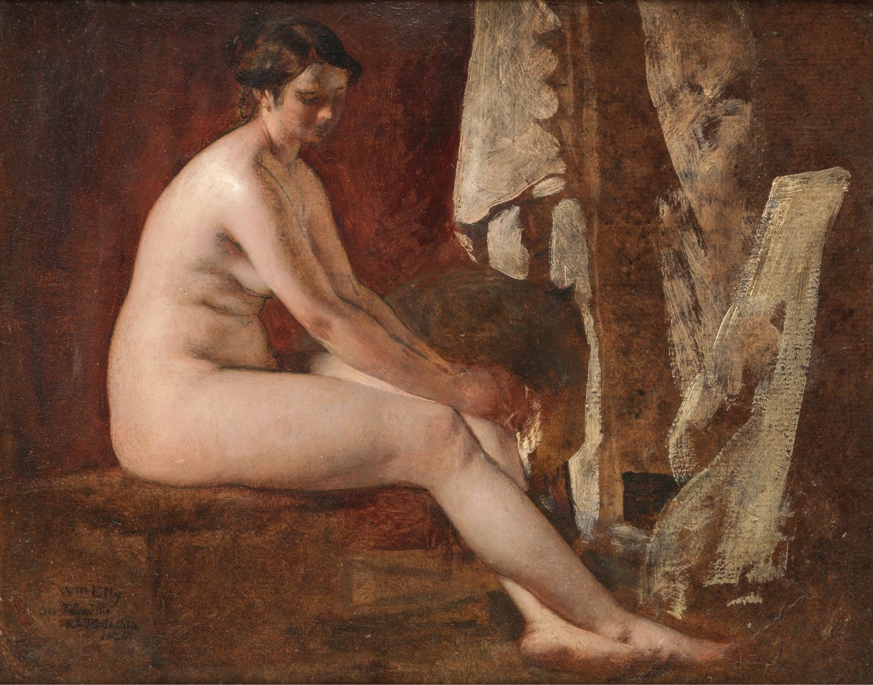 Sittende naken av William Etty