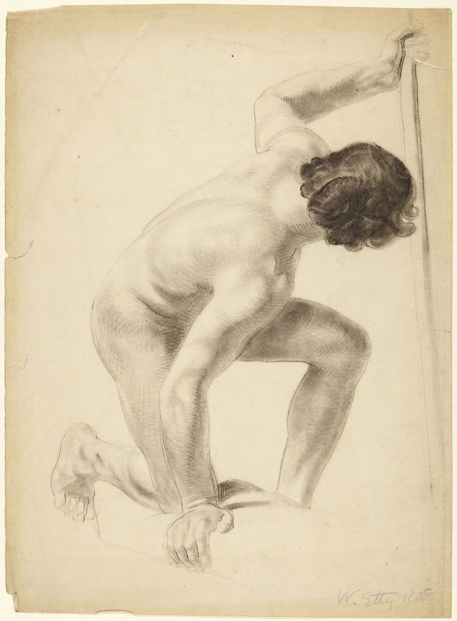Studie av mannlig figur av William Etty