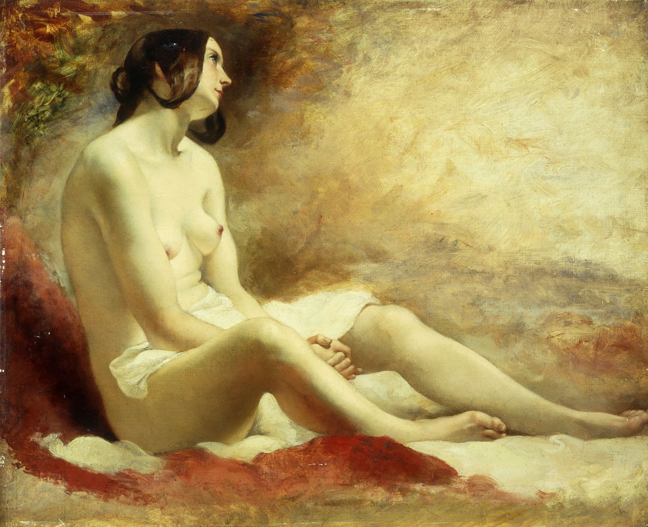 Studie av en drapert naken av William Etty