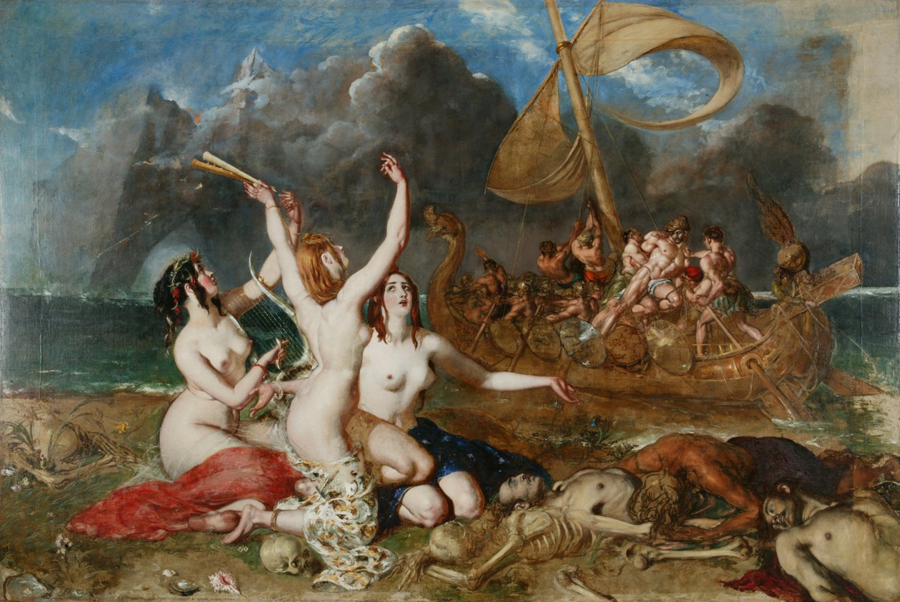 The Sirens And Ulysses, ca. 1837 (olje på lerret) av William Etty