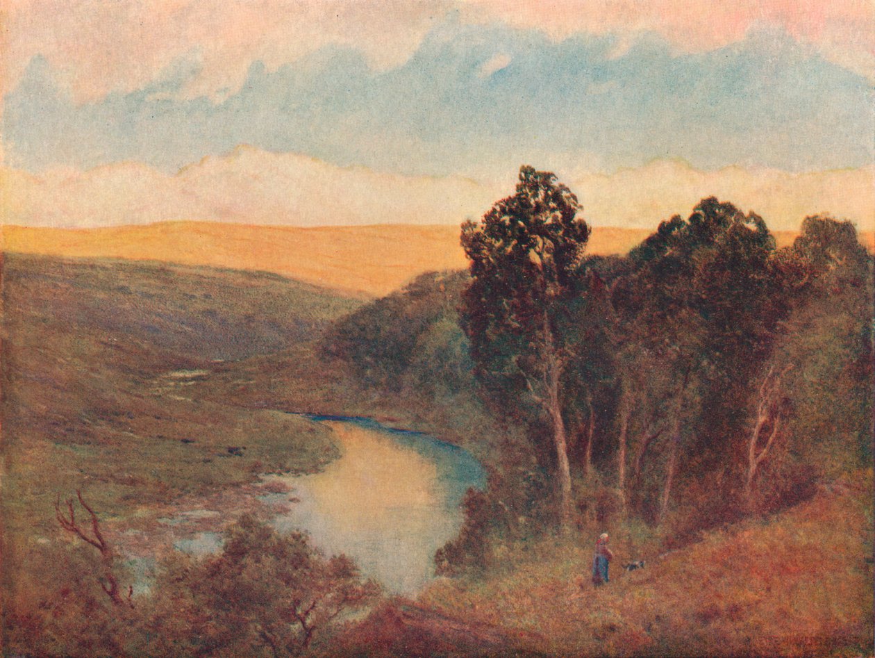 'Ettermiddagssolskinn på Galloway Hills', c1893 av William Eyre Walker