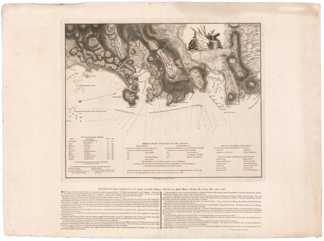 En plan for Ste. Lucie av Faden av William Faden