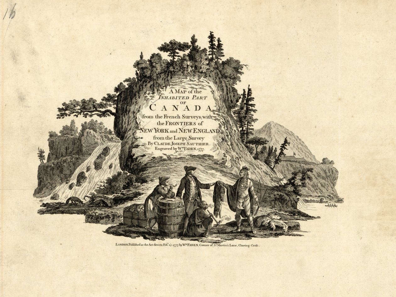 Indianere i pelshandelen i Canada, 1777. av William Faden