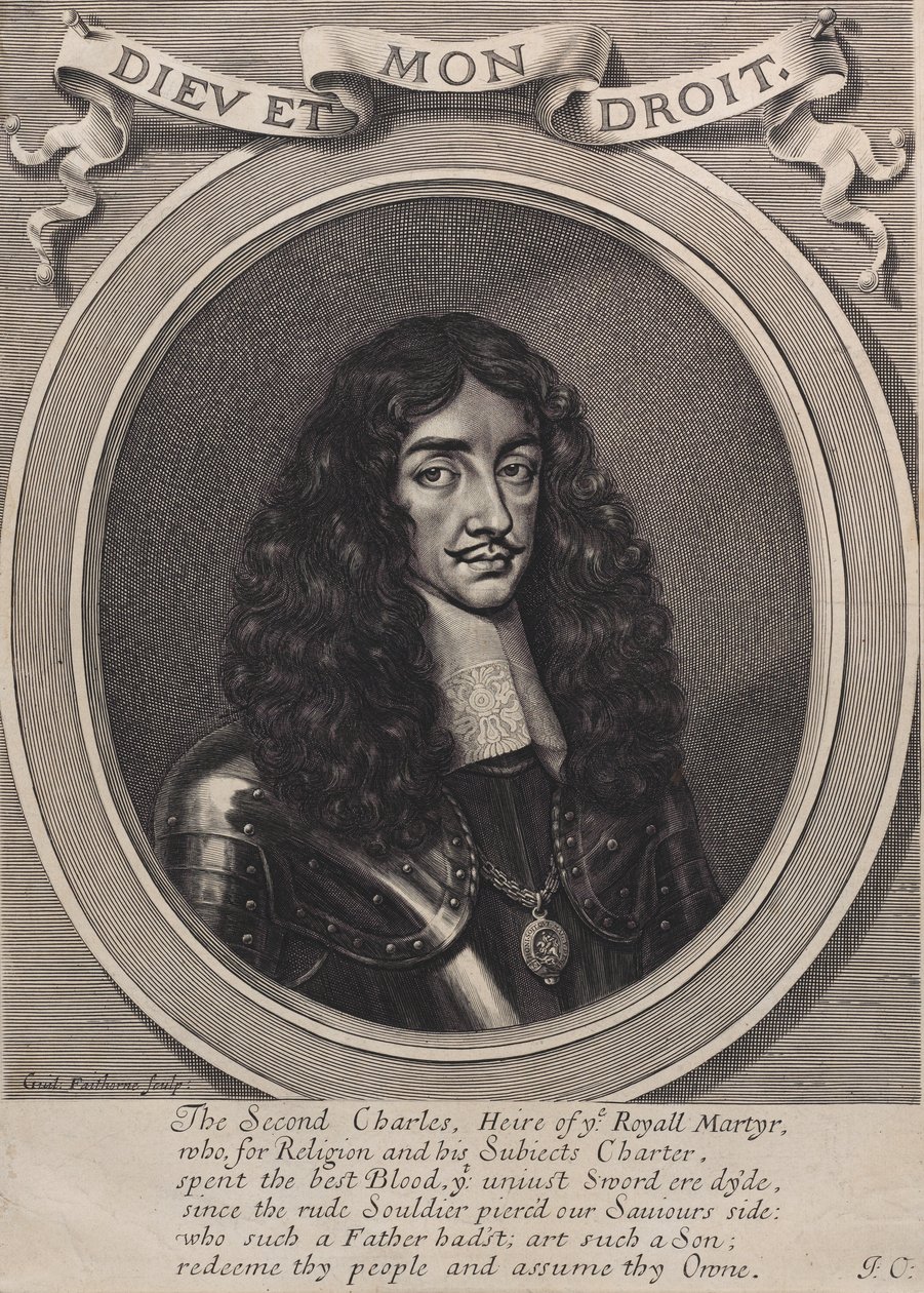 Kong Karl II, 1660-70. av William Faithorne