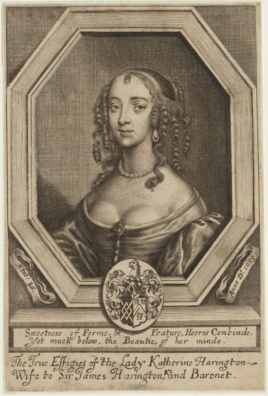 Lady Katherine Harrington av William Faithorne