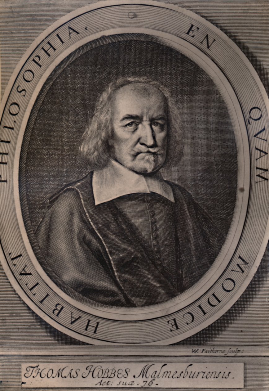 Thomas Hobbes, engelsk filosof, c1668 1894 av William Faithorne