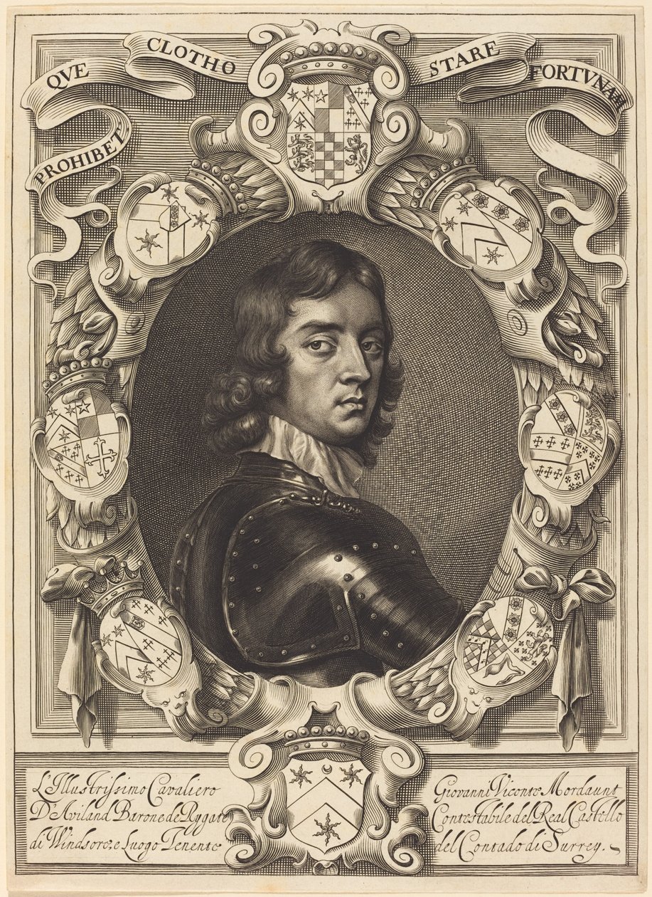John Mordaunt, Viscount Mordaunt av William Faithorne after Robert Walker