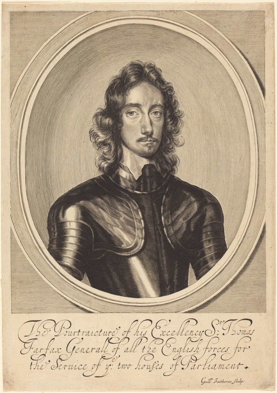 Lord Thomas Fairfax av William Faithorne after Robert Walker