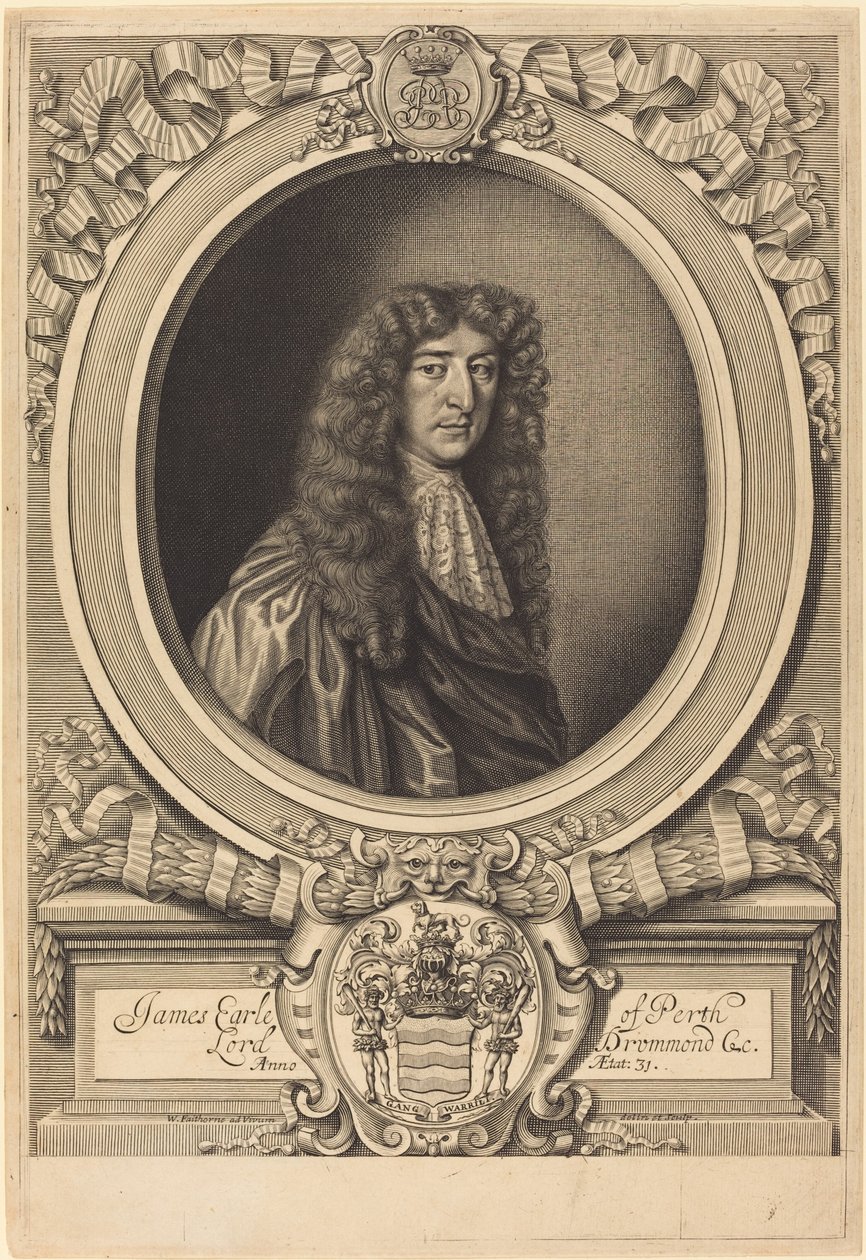 James Drummond, jarl av Perth av William Faithorne after Sir Peter Lely