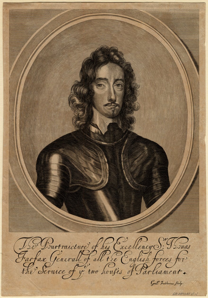 Thomas Fairfax, 3. Lord Fairfax av Cameron, 1645 av William Faithorne the Elder