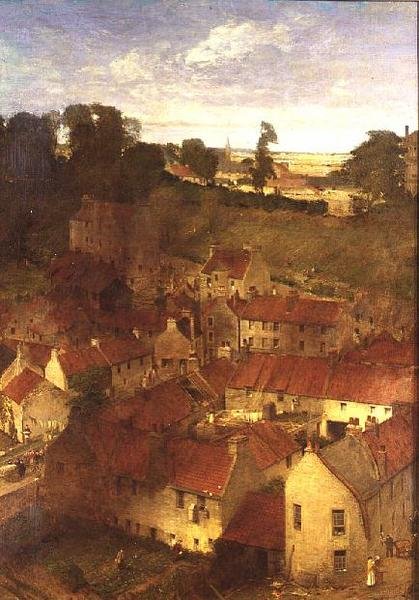 Landsbyen Water of Leith fra et vindu i Rothesay Terrace av William Fettes Douglas