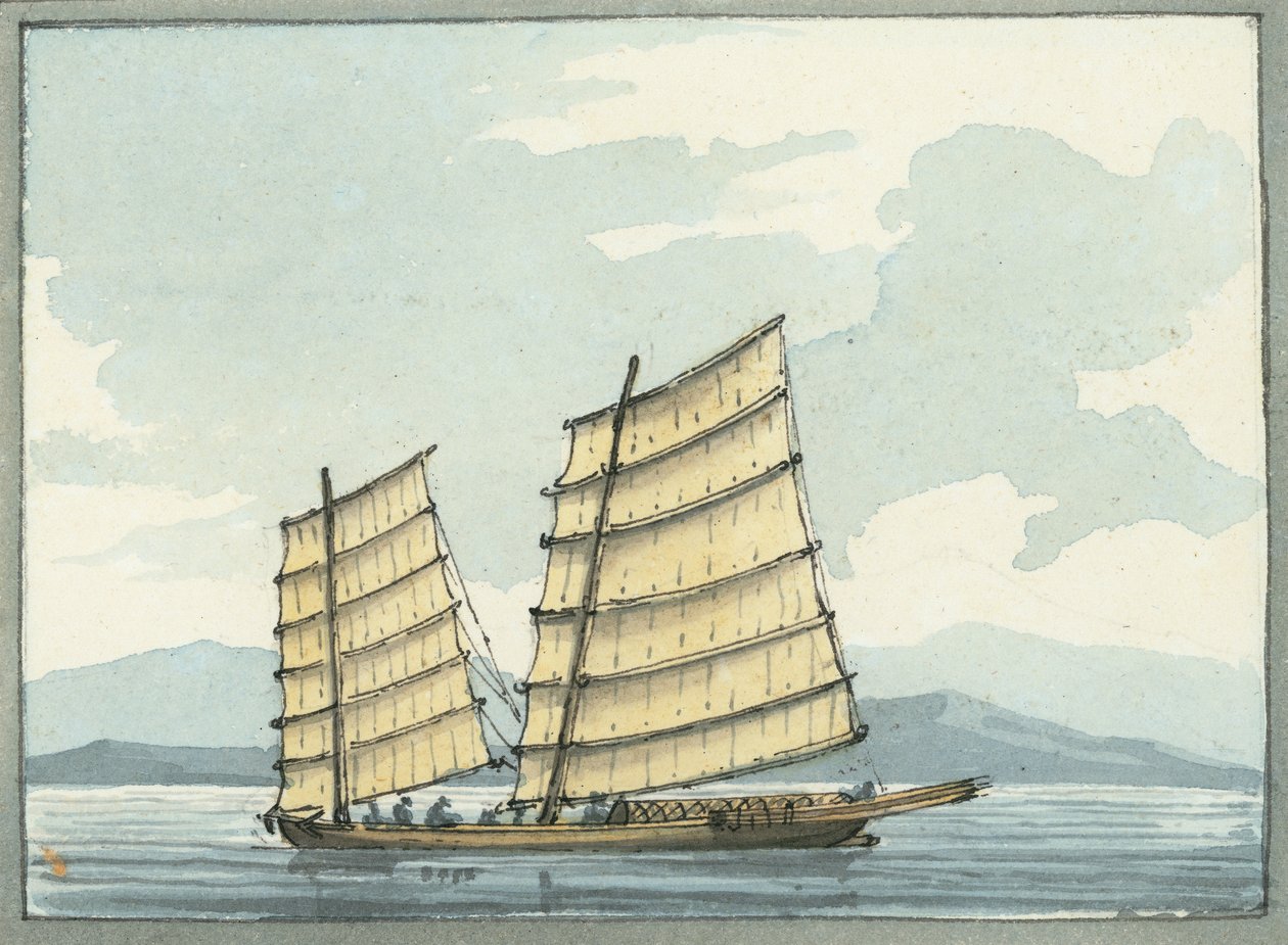 Kinesisk pilotbåt fra Macao av William Ffarington