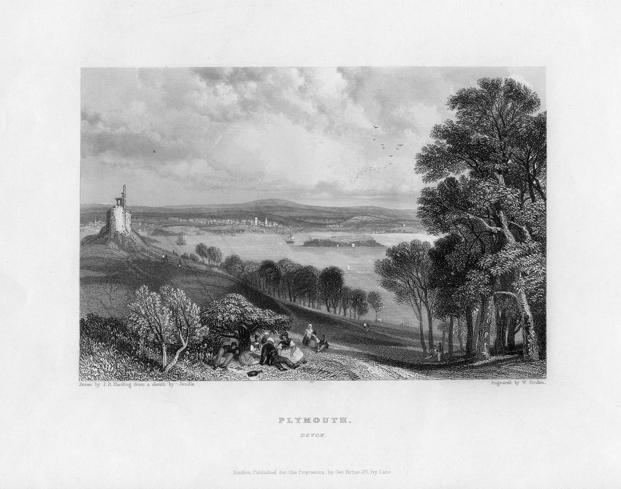 Plymouth, Devon, 1800-tallet av William Finden